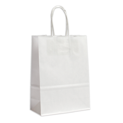 borsetta in carta di colore bianco